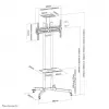 Neomounts PLASMA-M1700E Carro para TV 32-70 inch, Negro, soporte de suelo portátil, acero, 50 kg, 81,3 cm (32 inch), 177,8 cm (70 inch)