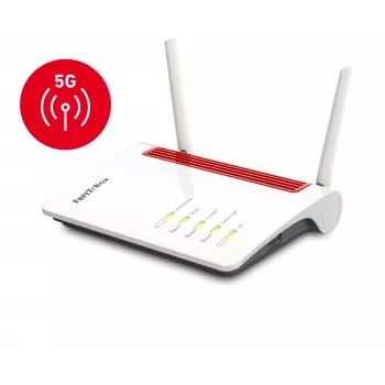 Router FRITZ 6850 5G WLAN Gigabit Ethernet Dualband (2,4 GHz / 5 GHz) Negro, Rojo, Blanco