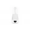 DIGITUS USB 3.0, Hub de 3 puertos y adaptador Gigabit-LAN 3xUSB A/H, 1xUSB A/M, 1xRJ45 LAN Compatible con Windows y Mac OS