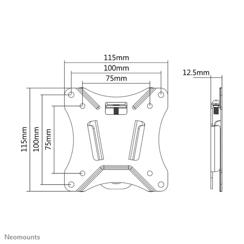 Neomounts NM-W25 negro soporte de pared para monitor/TV 10-30 pulgadas – ultrafino