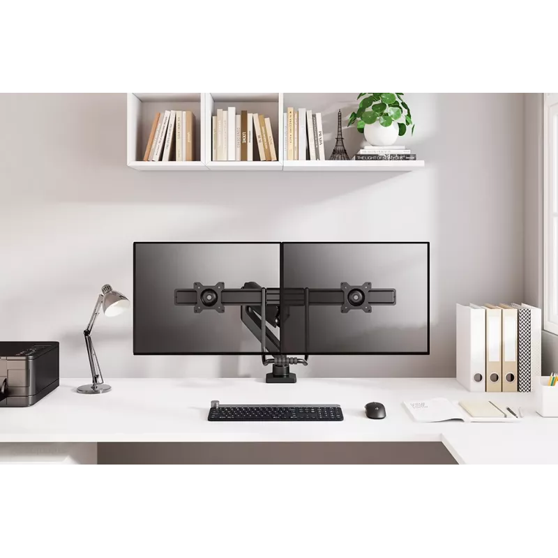 Neomounts DS75-450BL2 soporte de monitor 17-32 pulgadas - pistón de gas - fijación a mesa - tope de 180°