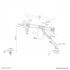 Neomounts DS75-450BL2 soporte de monitor 17-32 pulgadas - pistón de gas - fijación a mesa - tope de 180°