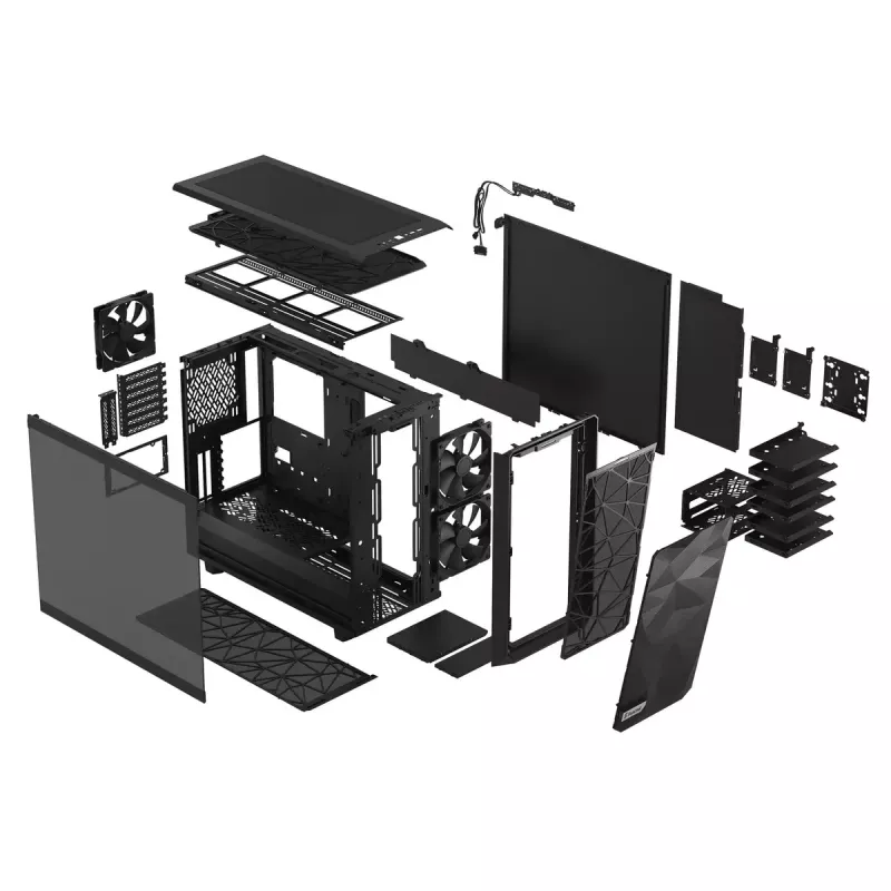 FRACTAL DESIGN Meshify 2 Light Tint cristal templado negro