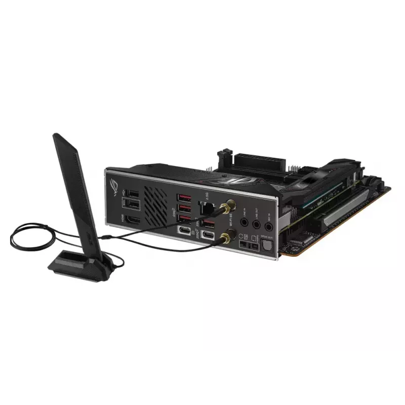 Placa base ASUS ROG STRIX B650E-I GAMING WIFI mini ITX — AMD B650, Socket AM5, DDR5, 2x M.2, Wi‑Fi 6E, LAN 2,5 Gb