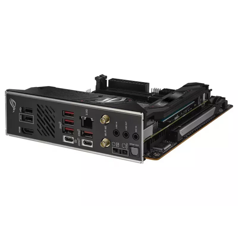 Placa base ASUS ROG STRIX B650E-I GAMING WIFI mini ITX — AMD B650, Socket AM5, DDR5, 2x M.2, Wi‑Fi 6E, LAN 2,5 Gb
