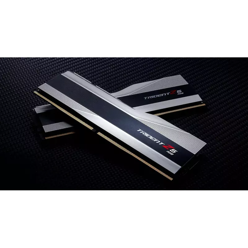 DIMM 32 GB DDR5-6400 (2x 16 GB) Dual-Kit, memoria RAM plateada, F5-6400J3239G16GX2-TZ5RS, Trident Z5 RGB, INTEL XMP