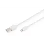 DIGITUS Cable de datos y carga USB-A a Lightning MFI C89, 2 m, blanco, 5 V, 2,4 A