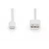 DIGITUS Cable de datos y carga USB-A a Lightning MFI C89, 2 m, blanco, 5 V, 2,4 A