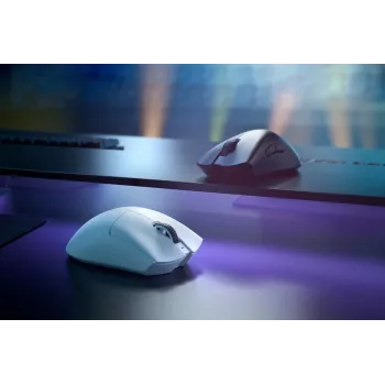 RAZER Deathadder V3 Pro Ratón gaming ergonómico inalámbrico/con cable Blanco