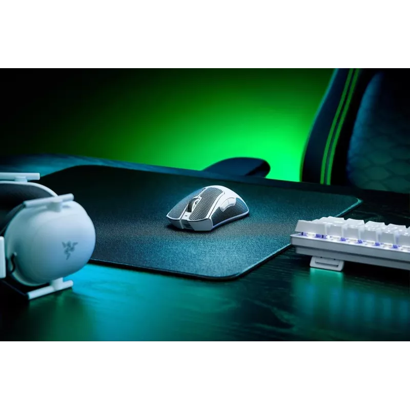 RAZER Deathadder V3 Pro Ratón gaming ergonómico inalámbrico/con cable Blanco