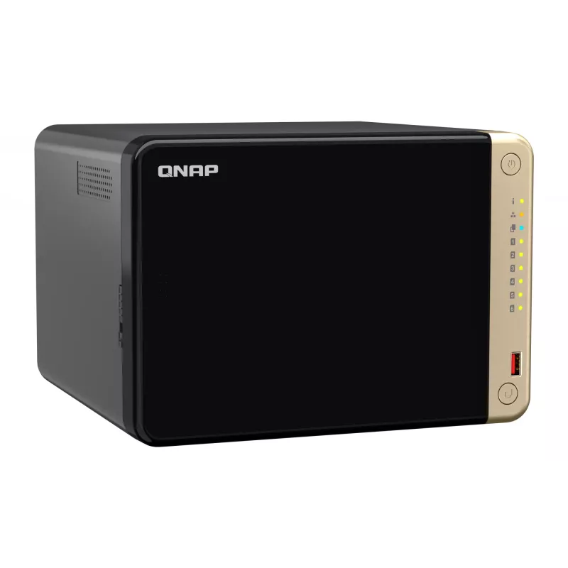 QNAP TS-664 NAS torre Intel® Celeron® N5095 8 GB DDR4 0 TB QNAP QTS negro, bronce