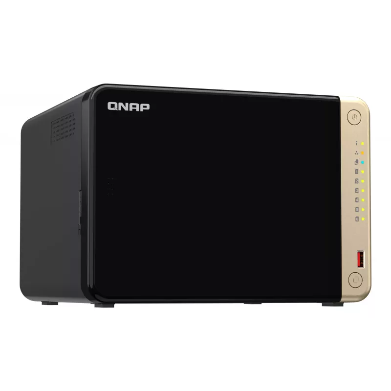QNAP TS-664 NAS torre Intel® Celeron® N5095 8 GB DDR4 0 TB QNAP QTS negro, bronce