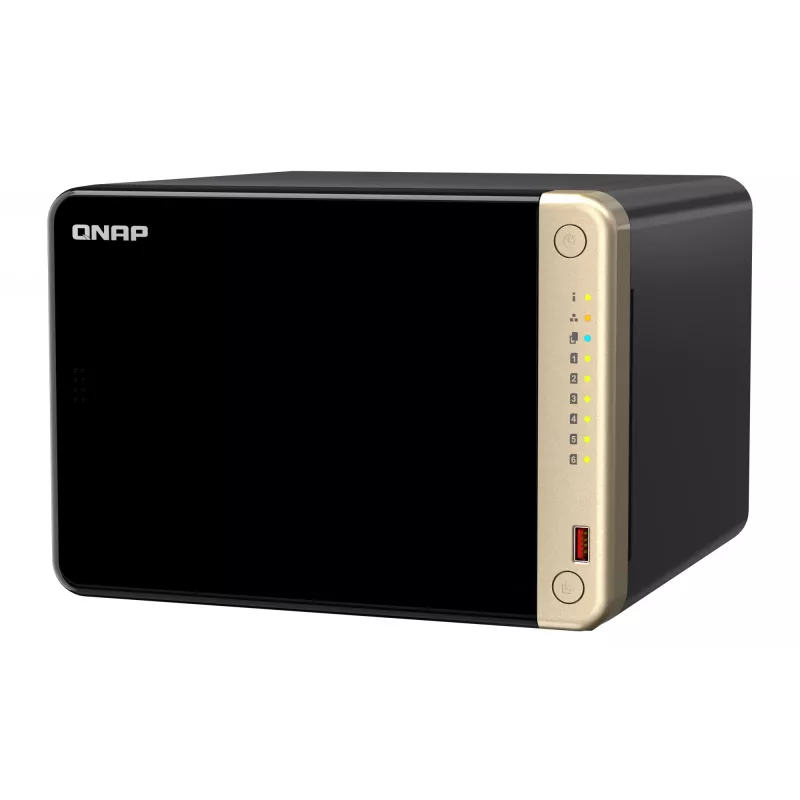 QNAP TS-664 NAS torre Intel® Celeron® N5095 8 GB DDR4 0 TB QNAP QTS negro, bronce