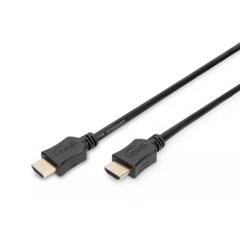 DIGITUS cable de conexión HDMI High Speed, Type-A M/M, 3m con Ethernet, Ultra HD 60p, dorado negro