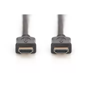 DIGITUS cable de conexión HDMI High Speed, Type-A M/M, 3m con Ethernet, Ultra HD 60p, dorado negro