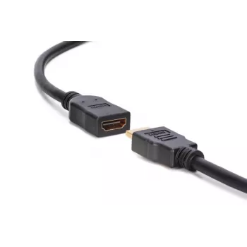 DIGITUS cable alargador HDMI High Speed, Type-A M/H, 3 m con Ethernet, Ultra HD 24p, dorado negro