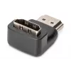 DIGITUS adaptador HDMI, Type-A, acodado 90° M/H, Ultra HD 60p, negro dorado