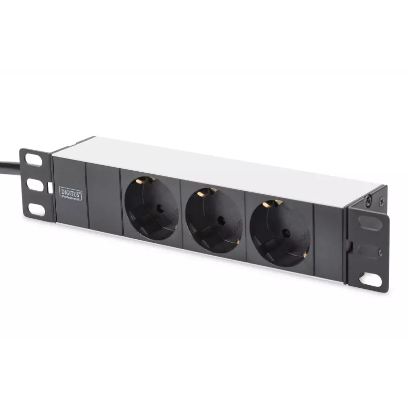 DIGITUS set de red 10in-9U 312x300mm caja balda PDU 8 puertos patch panel