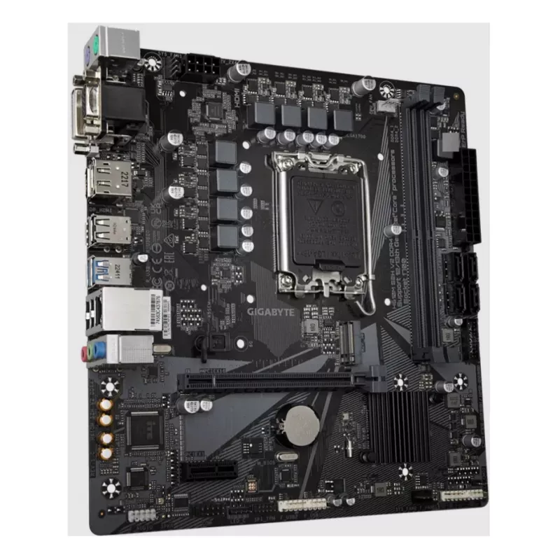 GIGABYTE H610M S2H V2 DDR4 placa base - compatible con CPUs Intel Core de 14.ª generación, VRM digital híbrido 6+1+1 fases, hasta 3200MHz DDR4 (OC), 1xPCIe 3.0 M.2, GbE LAN, USB 3.2 Gen 1