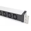 DIGITUS PDU de aluminio 1U para rack 9x C13 10A 230VAC 50/60Hz entrada IEC C14 fusible 10A