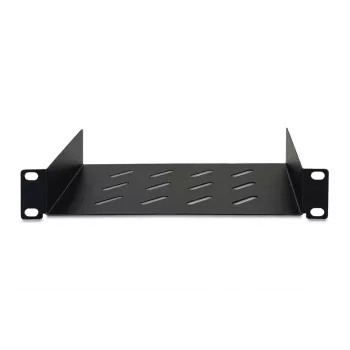 DIGITUS bandeja fija 254 mm (10 pulgadas) 1U 44x254x150 mm, color negro (RAL 9005)