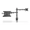 DIGITUS brazo para monitor con soporte para portátil 17-32 pulgadas, 9 kg máx. - pinza de mesa o pasacables