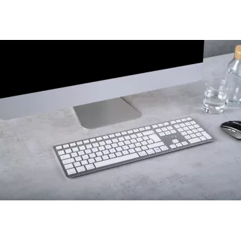 CHERRY KW 9100 teclado fino FOR MAC universal USB + Bluetooth QWERTZ alemán plateado