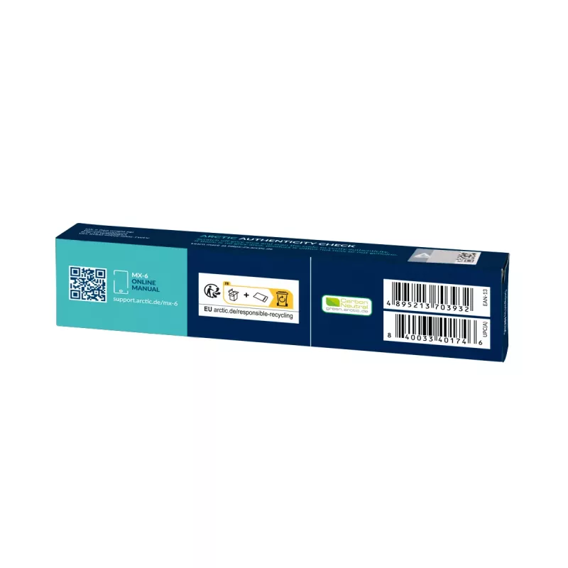 ARCTIC MX-6 ULTIMATE Performance pasta térmica, pasta térmica, Gris, 8 g, 1 ud., 27 mm, 121 mm