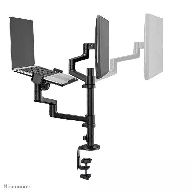 Neomounts DS20-425BL2 Brazo de monitor con soporte de portátil 17-27