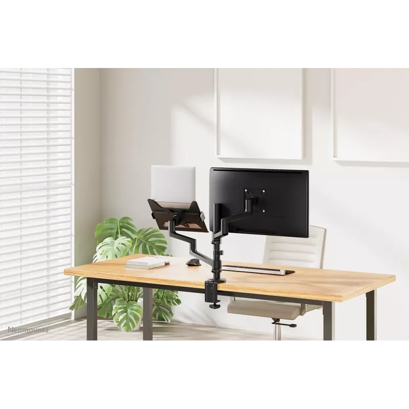 Neomounts DS20-425BL2 Brazo de monitor con soporte de portátil 17-27