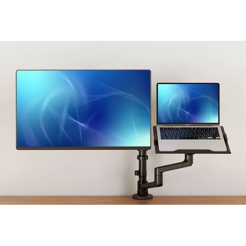 Neomounts DS20-425BL2 Brazo de monitor con soporte de portátil 17-27