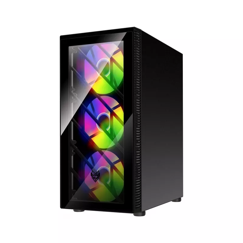 FSP CMT192 Caja Midi Tower mITX, mATX, ATX Negra Fixed RGB