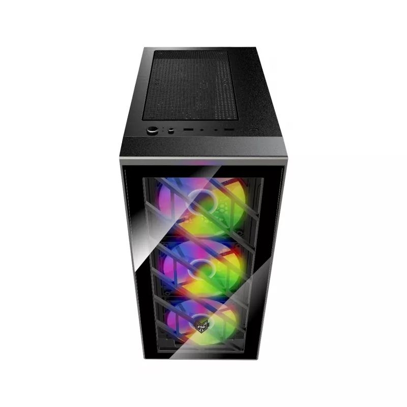FSP CMT192 Caja Midi Tower mITX, mATX, ATX Negra Fixed RGB