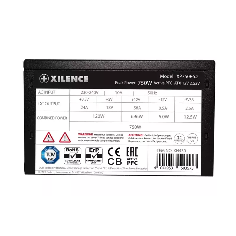 Fuente de alimentación Xilence XN430 750 W