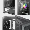 Caja semitorre PC XILENCE XG151 – negra, compatible con ATX/Micro-ATX/Mini-ITX, fuente de alimentación inferior, 2x bahías de 3,5