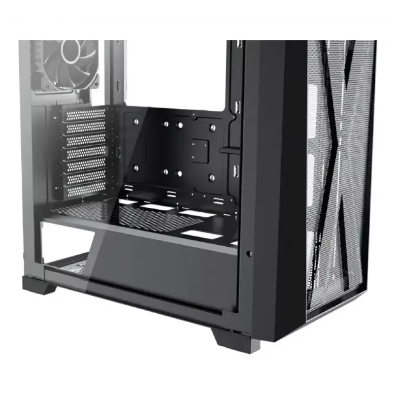 Caja semitorre PC XILENCE XG151 – negra, compatible con ATX/Micro-ATX/Mini-ITX, fuente de alimentación inferior, 2x bahías de 3,5