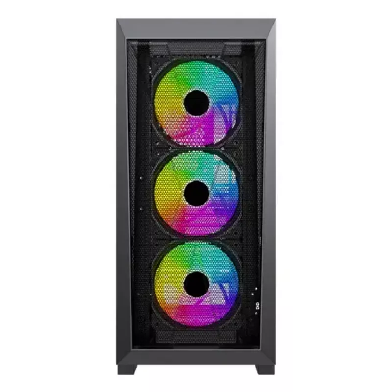 Caja semitorre PC XILENCE XG151 – negra, compatible con ATX/Micro-ATX/Mini-ITX, fuente de alimentación inferior, 2x bahías de 3,5
