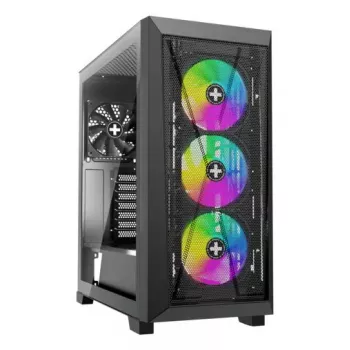 Caja semitorre PC XILENCE XG151 – negra, compatible con ATX/Micro-ATX/Mini-ITX, fuente de alimentación inferior, 2x bahías de 3,5
