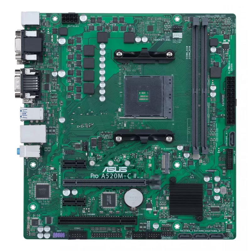 ASUS PRO A520M-C II/CSM AMD A520 Socket AM4 micro ATX