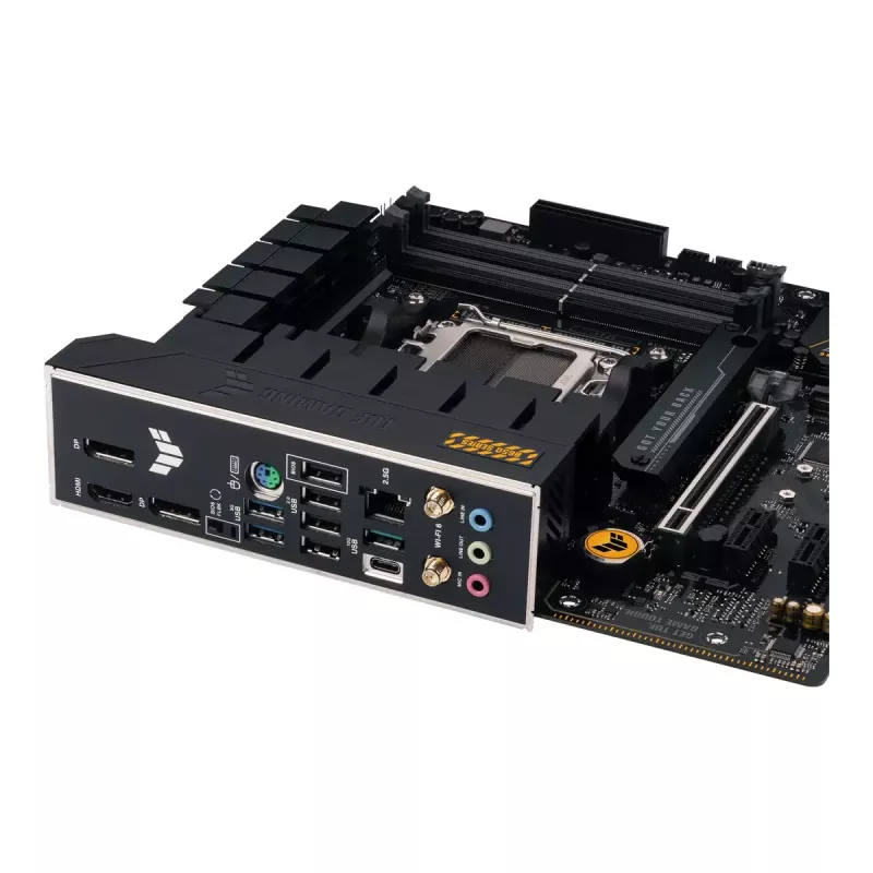 Placa base ASUS TUF GAMING B650M‑E WIFI, AMD B650, Socket AM5, micro ATX, DDR5, 4x DIMM, 128 GB, Wi‑Fi 6, Bluetooth 5.2