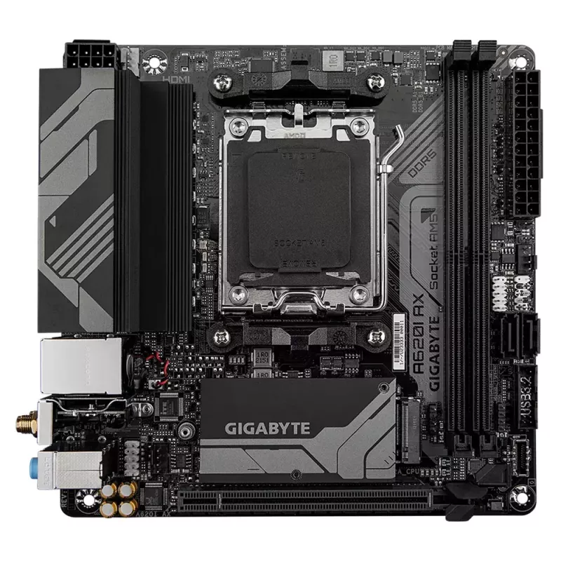 Placa base GIGABYTE A620I AX, AMD A620, Socket AM5, Mini-ITX