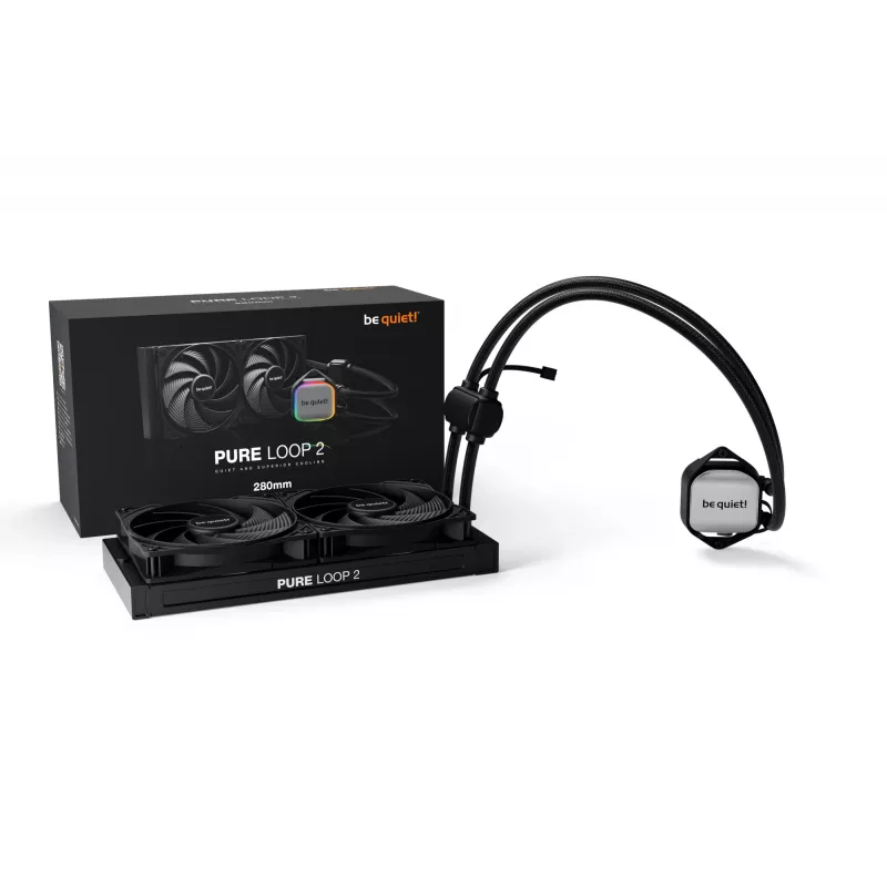 be quiet Pure Loop 2 | 280mm Refrigeración líquida todo en uno para procesador 14 cm Negro 1 unidad