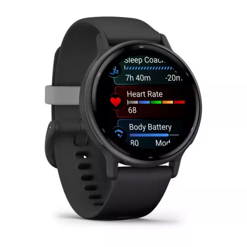 Smartwatch GARMIN Vivoactive 5 Negro — Caja de 42 mm, AMOLED 1,2 inch, GPS/GLONASS/Galileo, 5 ATM, FC óptico, SpO2, 11 días de autonomía