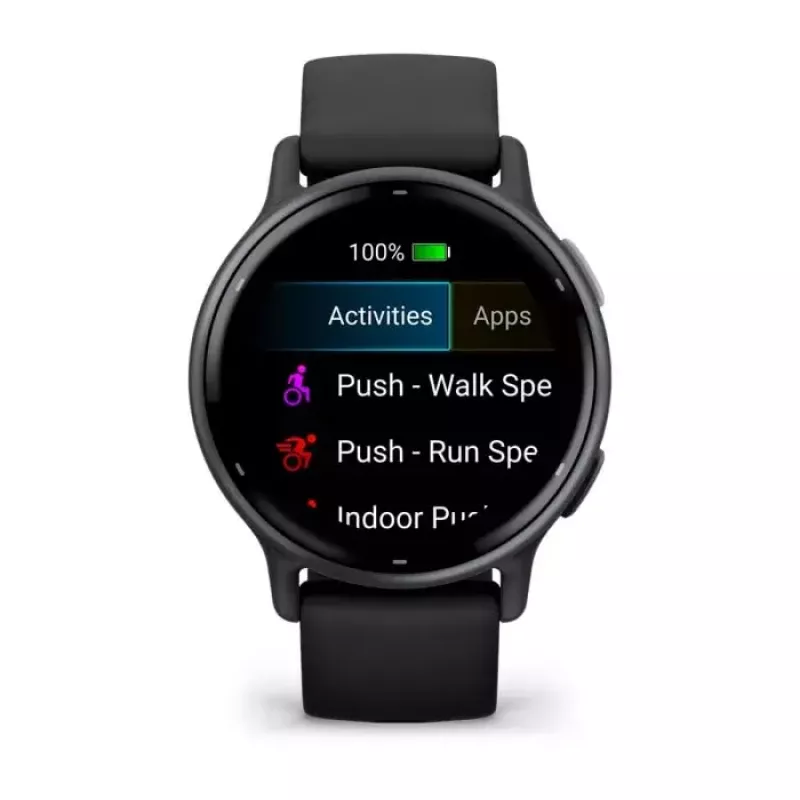 Smartwatch GARMIN Vivoactive 5 Negro — Caja de 42 mm, AMOLED 1,2 inch, GPS/GLONASS/Galileo, 5 ATM, FC óptico, SpO2, 11 días de autonomía