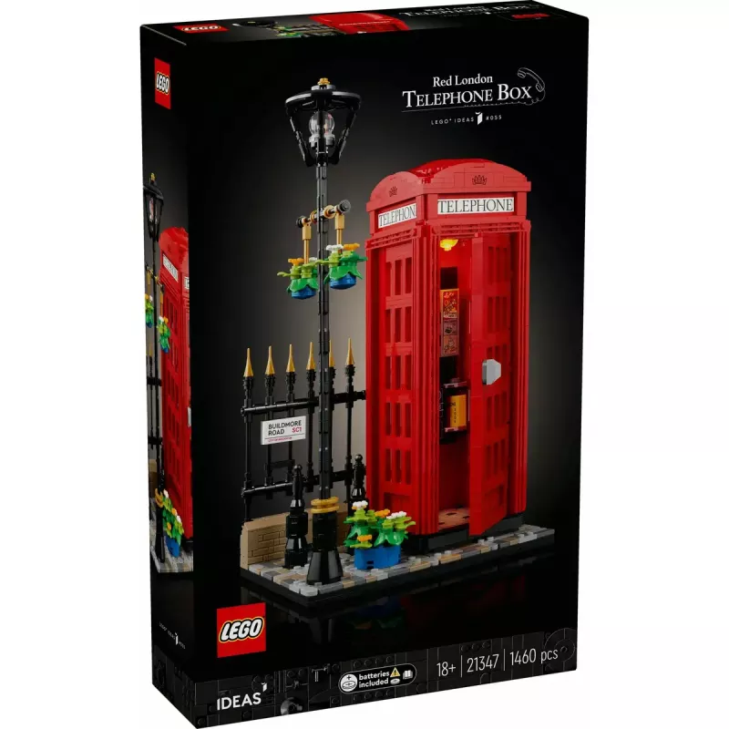 Set de construcción LEGO Cabina telefónica roja de Londres 21347 – set modular de colección, 1460 piezas, 18+
