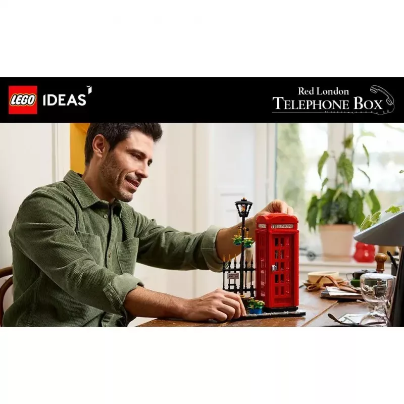 Set de construcción LEGO Cabina telefónica roja de Londres 21347 – set modular de colección, 1460 piezas, 18+