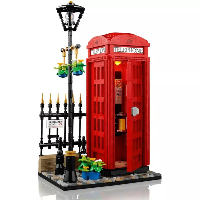 Set de construcción LEGO Cabina telefónica roja de Londres 21347 – set modular de colección, 1460 piezas, 18+