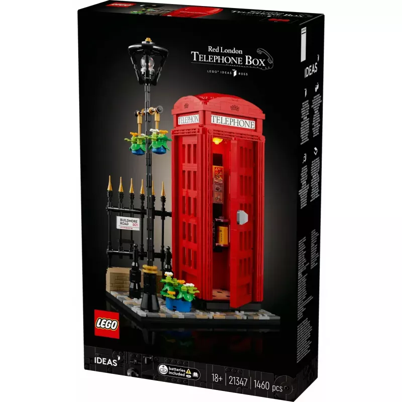 Set de construcción LEGO Cabina telefónica roja de Londres 21347 – set modular de colección, 1460 piezas, 18+