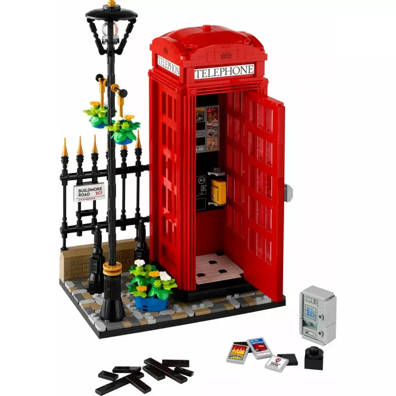 Set de construcción LEGO Cabina telefónica roja de Londres 21347 – set modular de colección, 1460 piezas, 18+