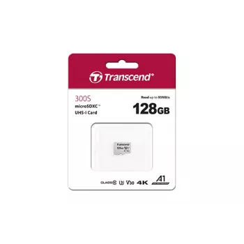 Tarjeta Micro-SDXC TRANSCEND 300S 128GB UHS-I U3 sin adaptador